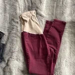 Maroon maternity pants
